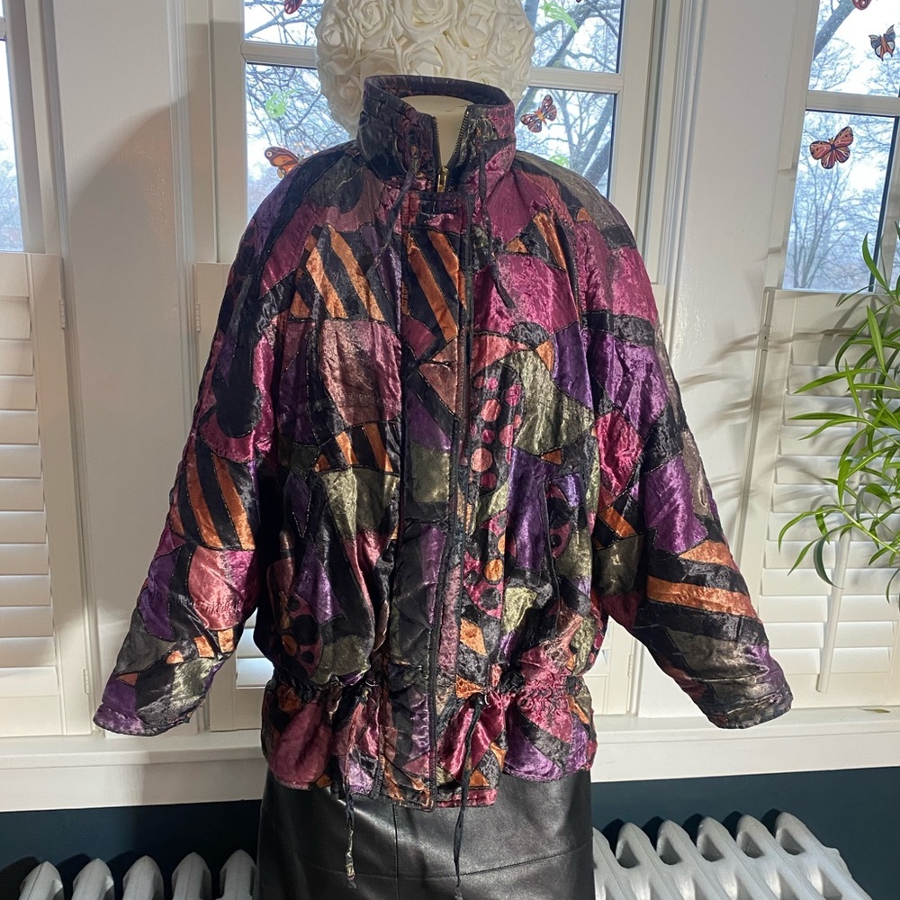 Unique Vintage Patchwork Pattern ‘90s Mulberry St… - image 3